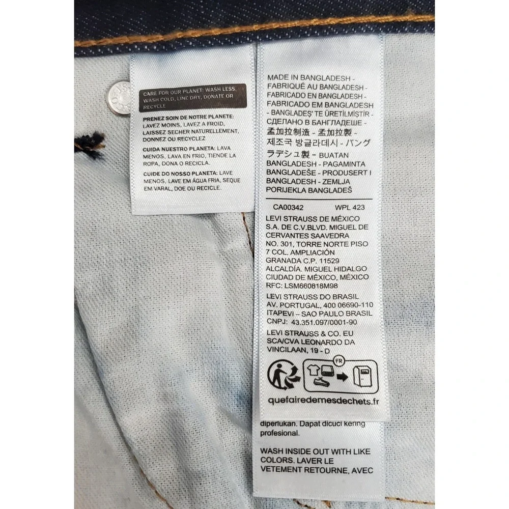 Levi's 550 Relaxed Jeans Mens 34x34 100% Cotton Dark Blue Denim Cowboy NWT